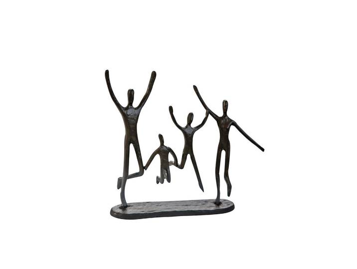 Skulptur, Graubraun, Metall, 22x20x6 cm, stehend, Dekoration, Dekofiguren & Skulpturen, Skulpturen