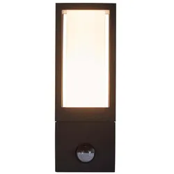 Außenleuchte Wandlampe Hauswandleuchte Bewegungsmelder Alu schwarz GU10 Garten