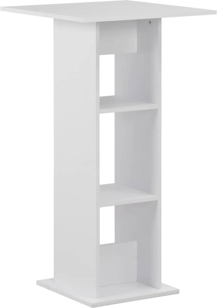 vidaXL Table de bar Blanc 60x60x110 cm