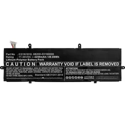 CoreParts Laptop Battery for Asus (4400 mAh), Notebook Akku