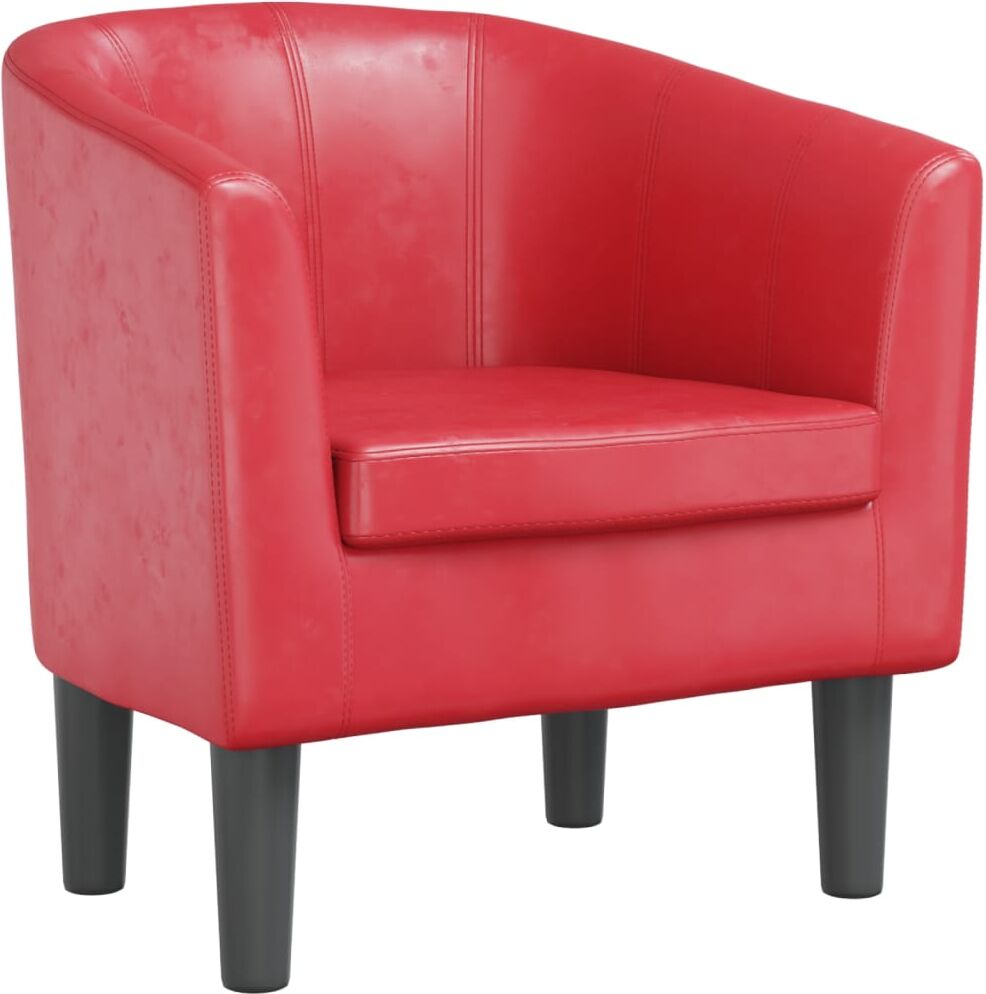 vidaXL Fauteuil rouge similicuir