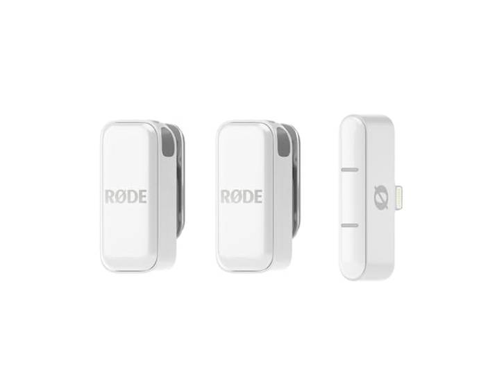 RØDE Draadloze Micro - Compacte Draadloze Microfoon, Twee Microfoons met Oplaadcase voor Smartphone Content Creatie - Lightning, Wit