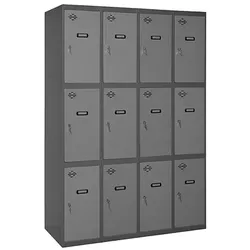 SimonRack Spind Schrank, Metallschrank, Schließfachschrank, Schloss, 4 Abteile, 1800x1200x500 mm  - Simonlocker