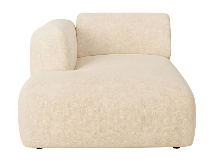 Modul Recamiere links mit Armlehne aus Stoff - Beige - POGNI von Maison Céphy