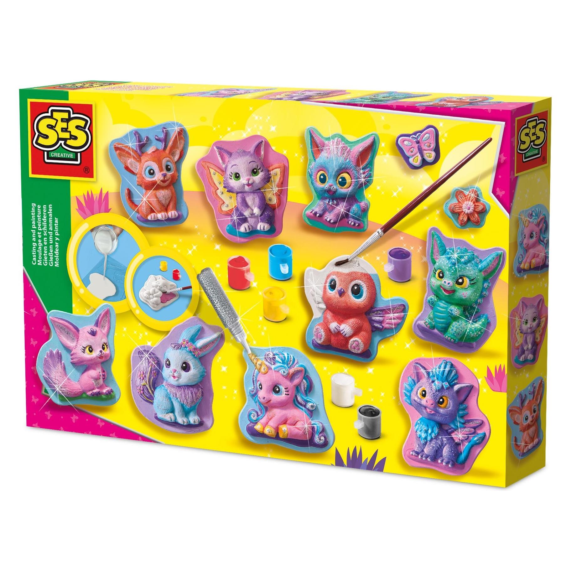 Ses Gips Giessen und anmalen - Niedliche Fantasy-Figuren (01342)