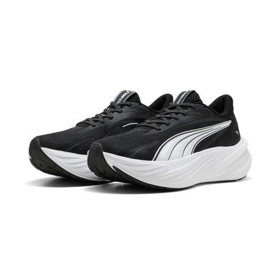 Laufschuh PUMA "MAXIMA PRO", Damen, Gr. 42, schwarz-weiß (puma schwarz, puma weiß), Textil, Schuhe Laufschuh, für lange Strecken, mit ProFoam-Zwischensohle, mit Schnürung