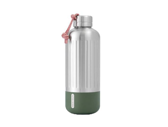 Premium Trinkflasche „Explorer aus Edelstahl, 850 ml Olivgrün black+blum