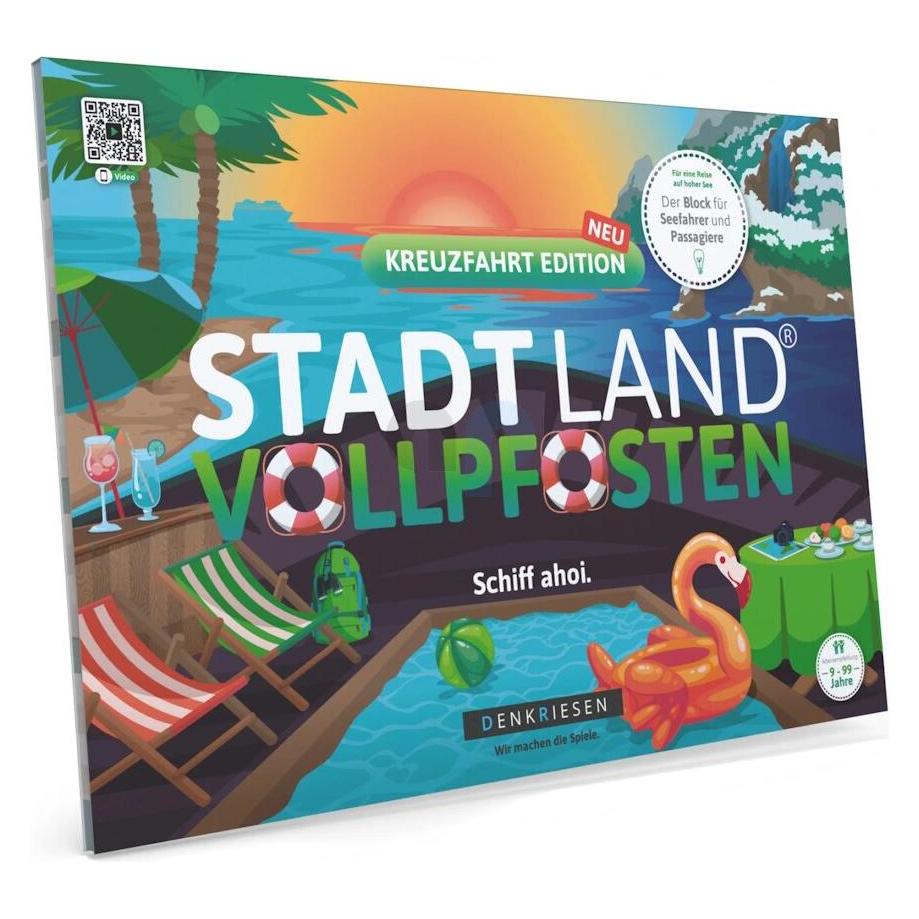 Denkriesen Stadt Land Vollpfosten - A4 Block Kreuzfahrt Edition (d) (Deutsch, 2 - 12 Spieler) (SL2027)