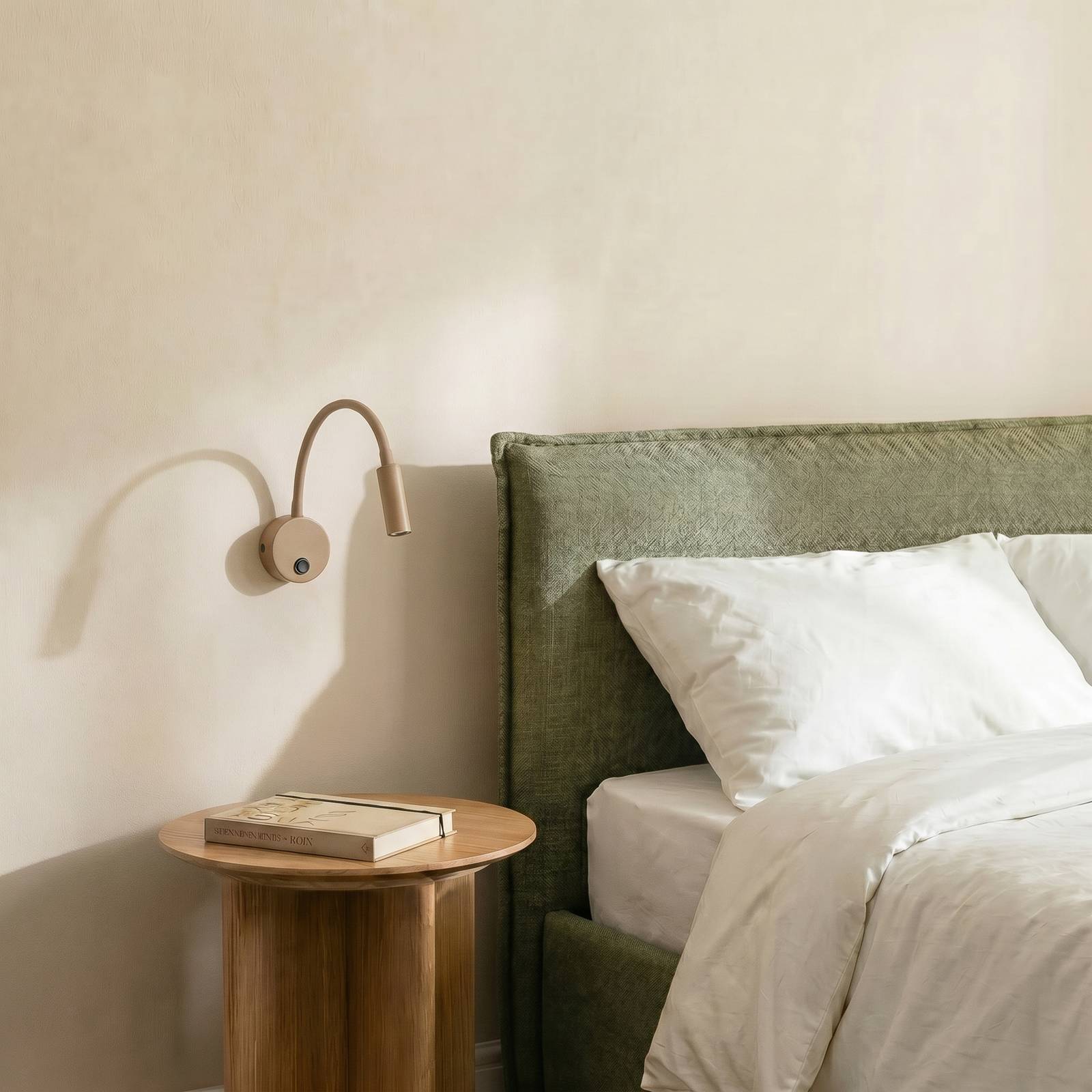 Wandlampe Lagos TK Lighting, dimmbar, creme / amber, für Schlafzimmer, Metall, Wandleuchte, Wandlampe Innen