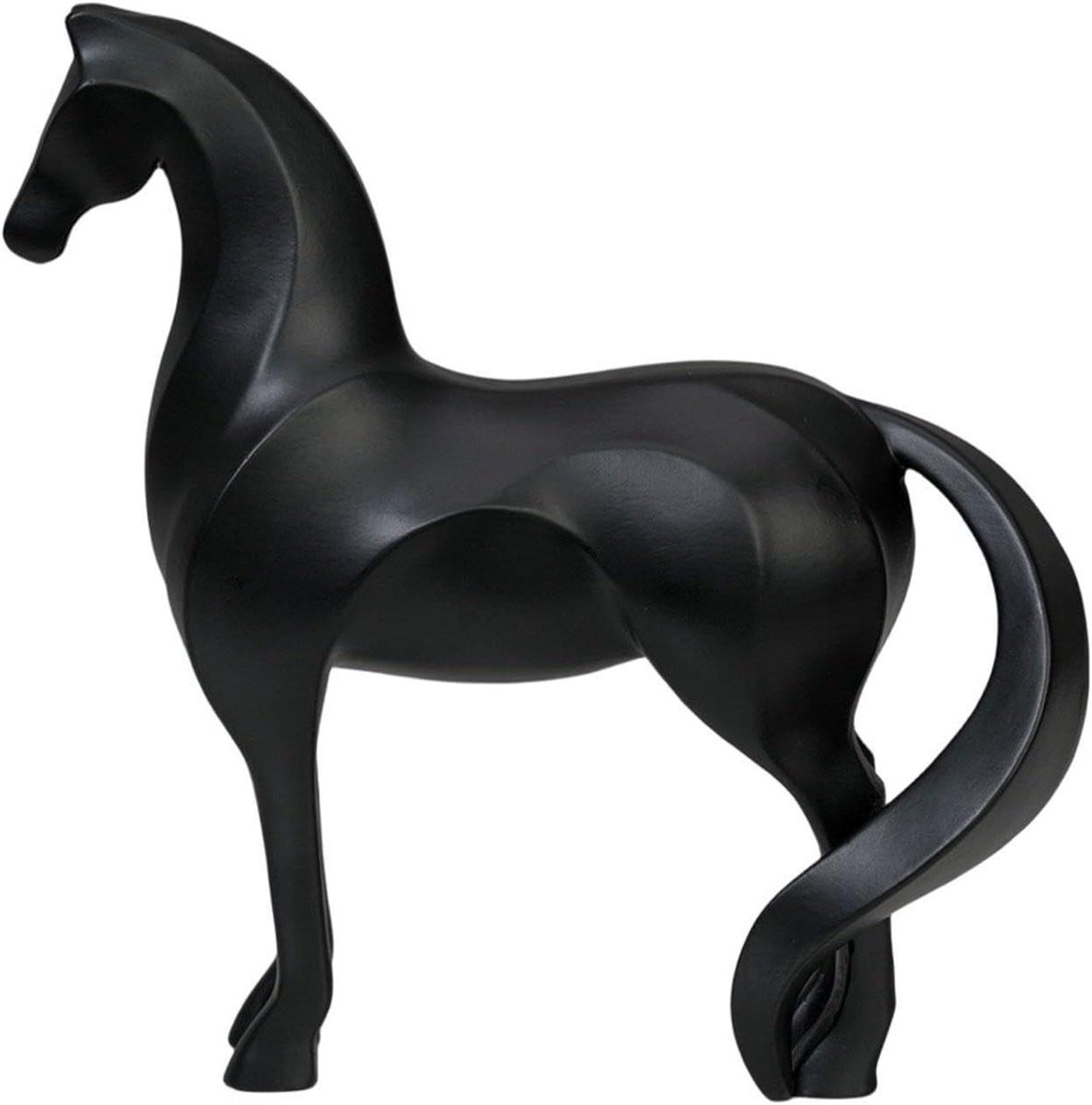 Handgemaakt Paardenbeeld Decoratie - Dierenfiguurtje voor Interieur - Hoogte: 19,8 cm