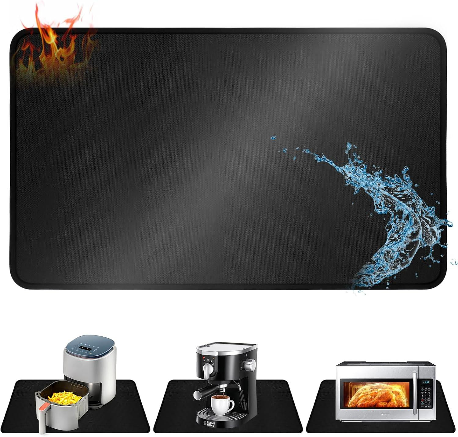 Merkloze hittebestendige siliconen mat voor in de keuken, 60 x 40 cm