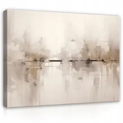 LEINWAND BILDER Abstrakt Beige Kunst Wandbild Wanddeko 60x40