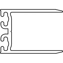 HSK Ersatzteile Wandanschlussprofil, Höhe 1.950 mm, Weiß, E54232-04 E54232-04
