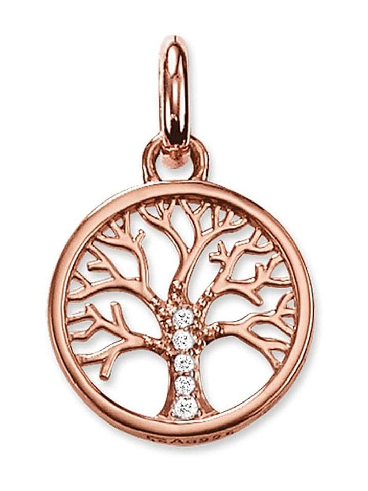 Thomas Sabo Rosévergold. Anhänger mit Edelsteinen - onesize