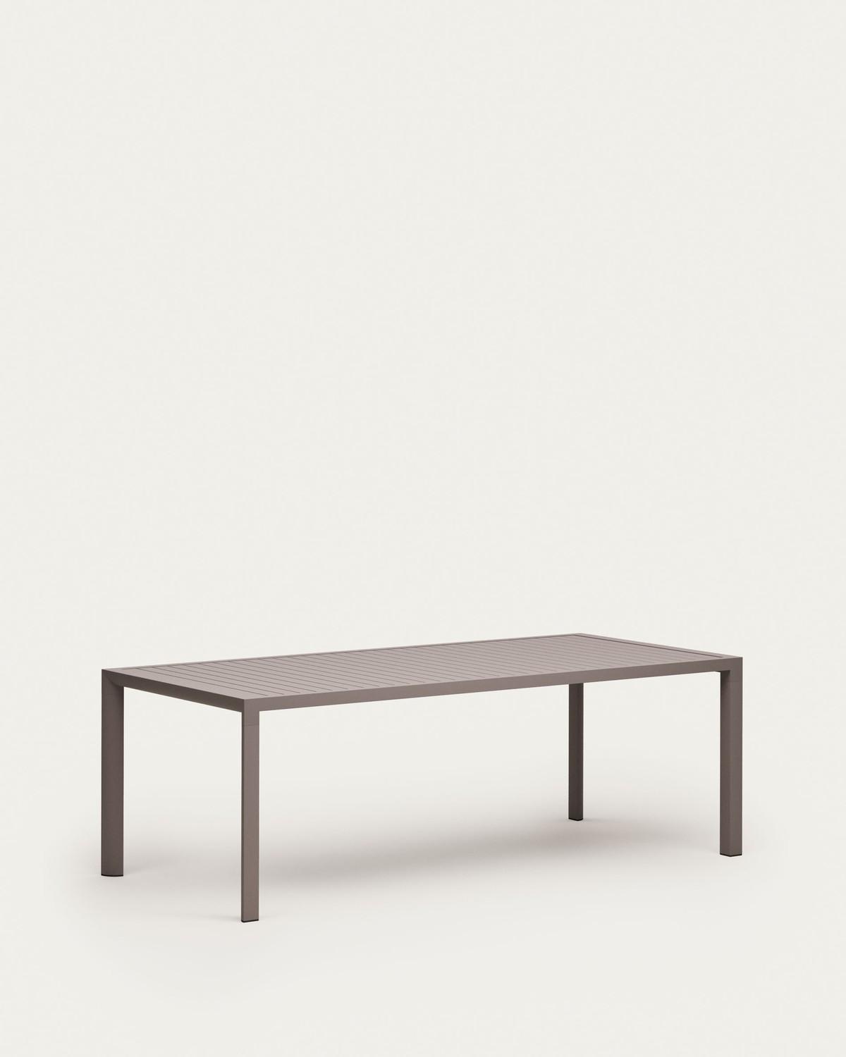 Gartentisch Culip 220 x 100 x 75 cm Aluminium Braun Tisch Esstisch Outdoor