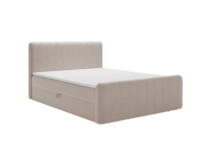 Graingold Boxbett Osteno 160x200 Beige, 160x200 cm, Schlafzimmer, Betten, Boxspringbetten