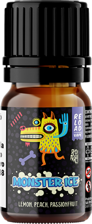 Reload Vape Lemon Peach Passion Fruit Monster Ice Aroma Concentrato 10ml Limone Pesca Frutto Della Passione Ghiaccio