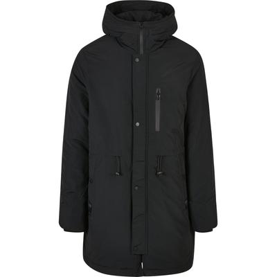 Winterjacke URBAN CLASSICS "Urban Classics Herren Light Parka", Herren, Gr. M, schwarz, 100% Polyamid, unifarben, oversize, ohne Ausschnitt, Jacken Winterjacke
