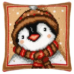 Kreuzstichkissen "Pinguin"