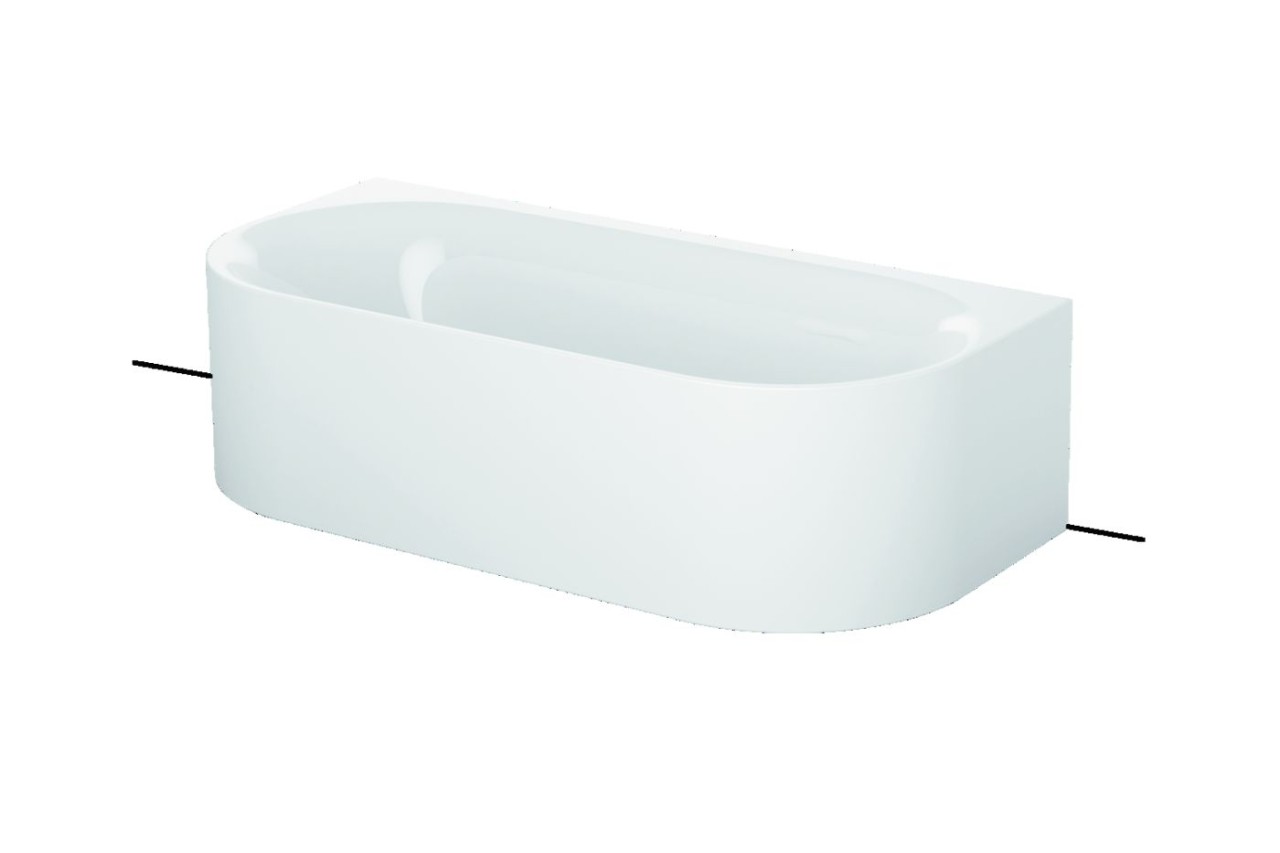 Bette Lux Oval I Silhouette 3416 CWVVS, 180x85x45 cm freistehend weiß, 3416-000CWVVS 3416-000CWVVS