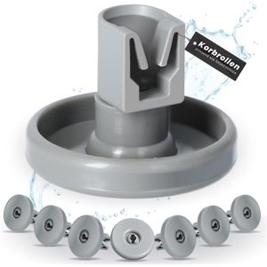 McFilter Geschirrspüler-Korbrollen Ø 40 mm, für Unterkorb, kompatibel mit AEG, Privileg, Zanussi, Juno, Quelle, 8 Stück