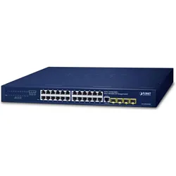 Planet IPv4/IPv6, 24-Port (24 Ports), Netzwerk Switch, Blau