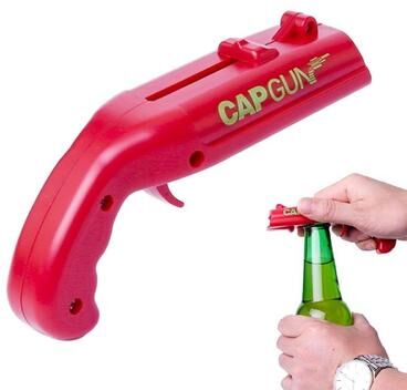 Snug & Styled Cap Launcher Beer Bottle Opener Fun Party Bar Tool grey