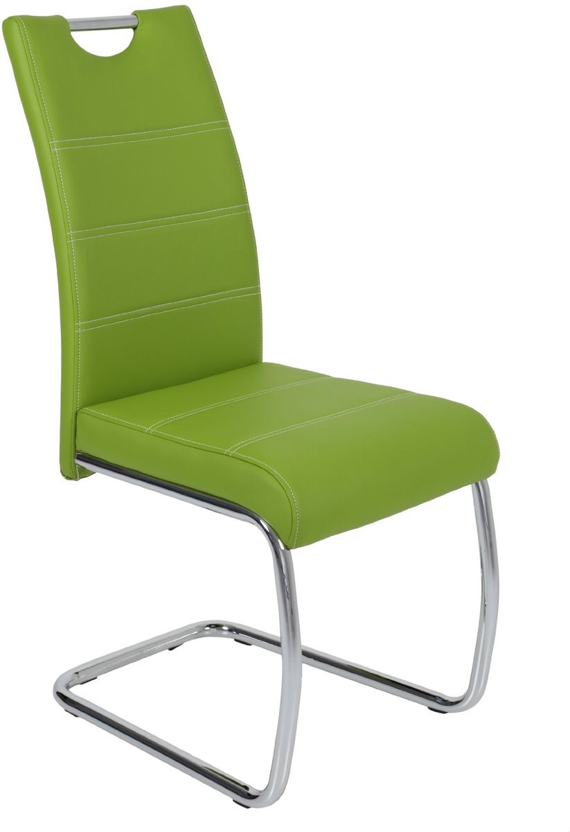 Moderne Eetkamerstoel Metaal Groen met Zithoogte 48 cm