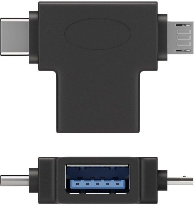 PremiumCord Adapter: USB-A naar USB-C en micro USB-B