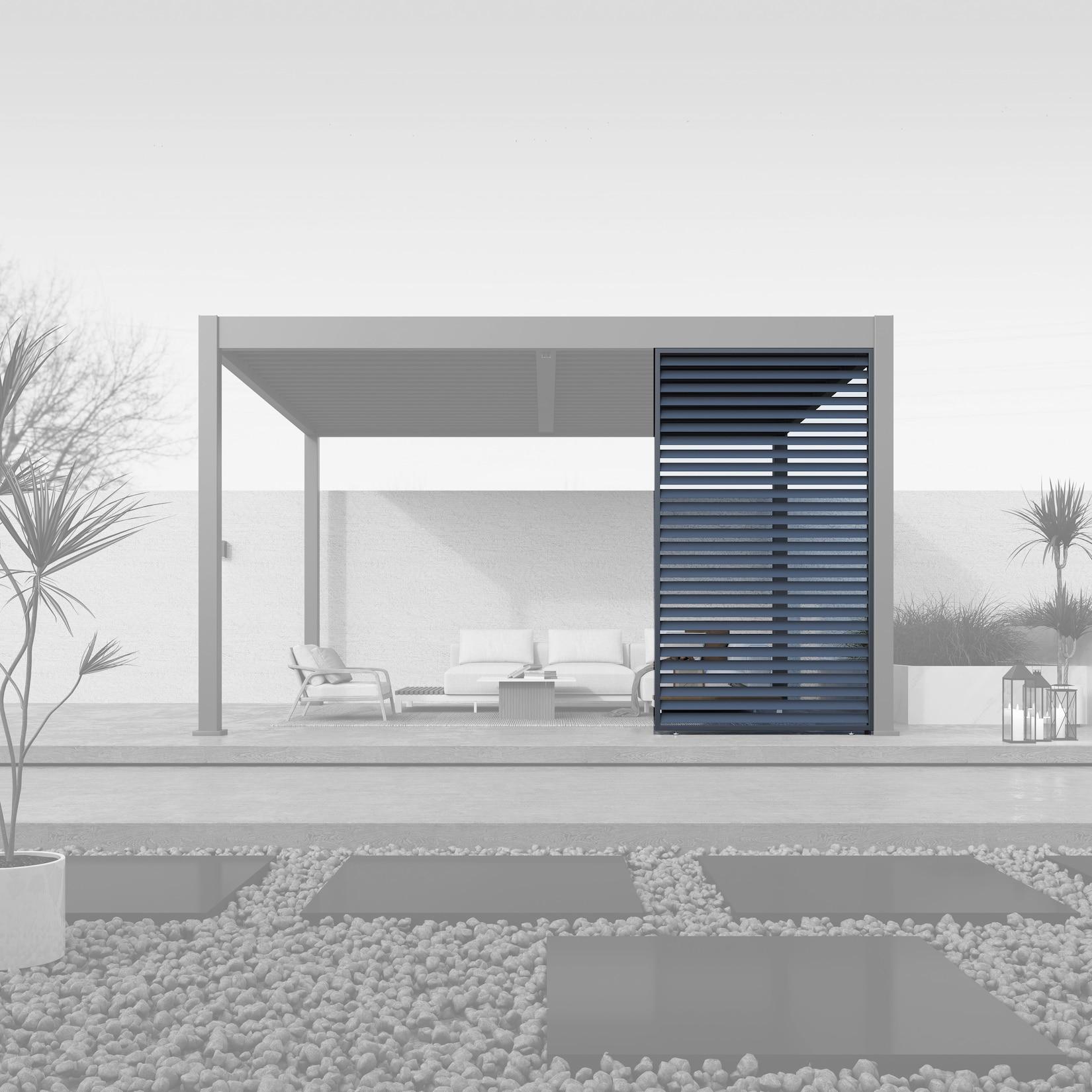 Paragon Outdoor Outdoor Lamellen Sichtschutz für Pergola Grand Tuscan 14 Grau 135x234cm
