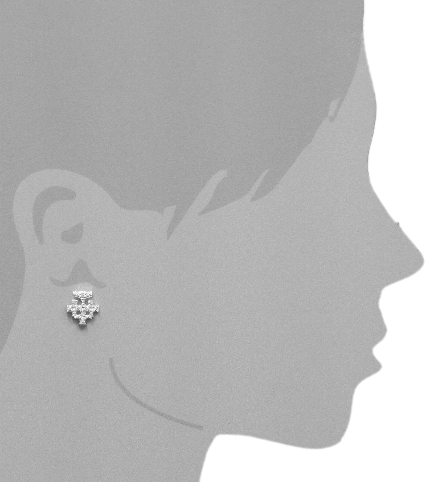 Paar Ohrstecker OSTSEE-SCHMUCK "Ostsee-Schmuck Ohrstecker Hiddensee 15 x 13 mm", weiß (weiß, neutral), Ohrringe, Damen, 15 x 13mm, Silber 925 (Sterlingsilber), Paar Ohrstecker