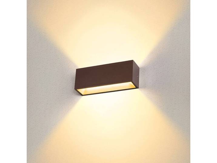 SLV LED Außenwandleuchte Sitra, braun / rost, Aluminium, Modern
