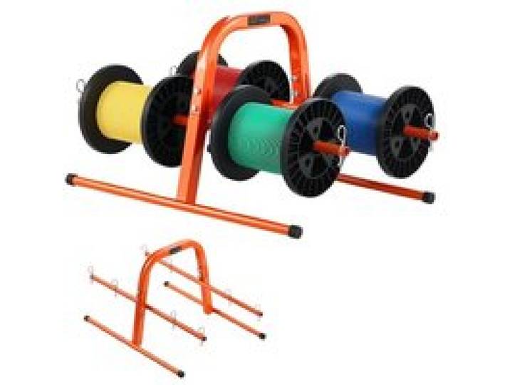 VEVOR Support de Bobines de Fil, Capacité 45 kg, Distributeur de Câbles Manuel, Support en Tube d'Acier Robuste, pour Rangement Jusqu'à 8 Bobines de Diamètre Maximal de 24 cm dans Diverses Conditions