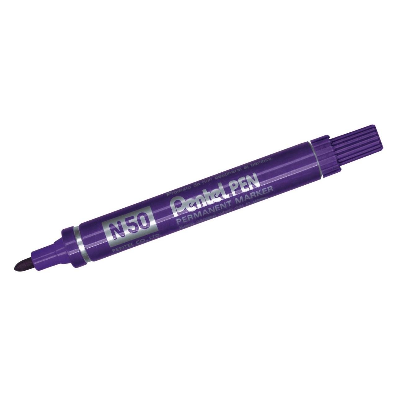Pentel Permanent Marker N50, violett, Rundspitze (1x) (N50-VE)