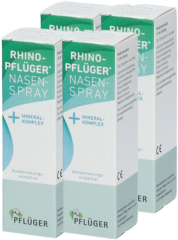 Rhino-Pflüger Nasenspray + Mineralkomplex x4 4x15 ml