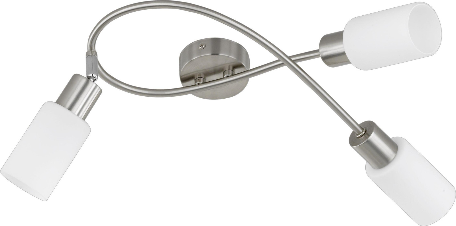 Trio Moderne Plafondlamp Mars 3-lichts nikkel mat