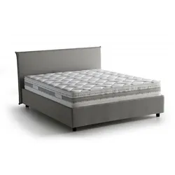 Ariadni - Doppelbett, Grau, Inkl. Matratze Made in Italy