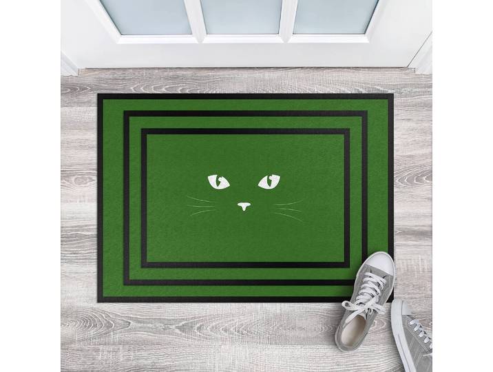 Fußmatte Katzenaugen 70 x 50cm Grün/Grün