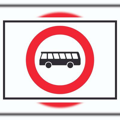 HB-Druck Durchfahrt verboten Bus Symbol Schild A5 (148x210mm)