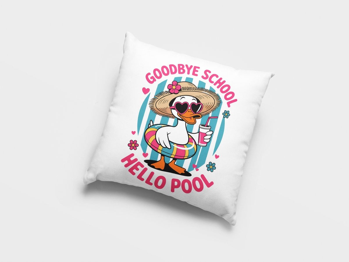 Sierkussen met grappig eendontwerp voor de kinderkamer en zomerse vakantie decoratie