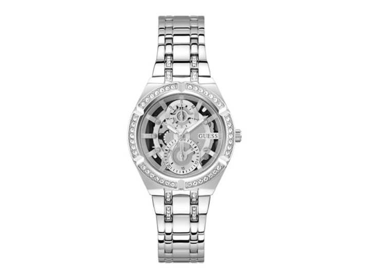 GUESS Allara Horloge One Size, Zilver, Klassiek