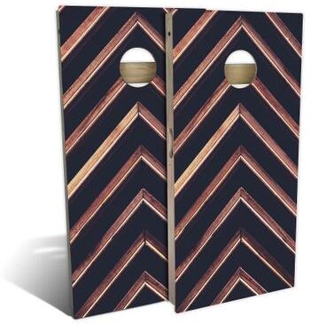 Skip's Garage Angled Plank Outdoor Cornhole Board Set