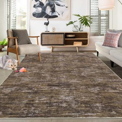 Garvee Modern Pearl Velvet Solid Area Rug