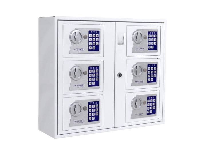 Rottner T05380 Keysystem 6 Schlüsselausgabe Elektronikschloss Weiss
