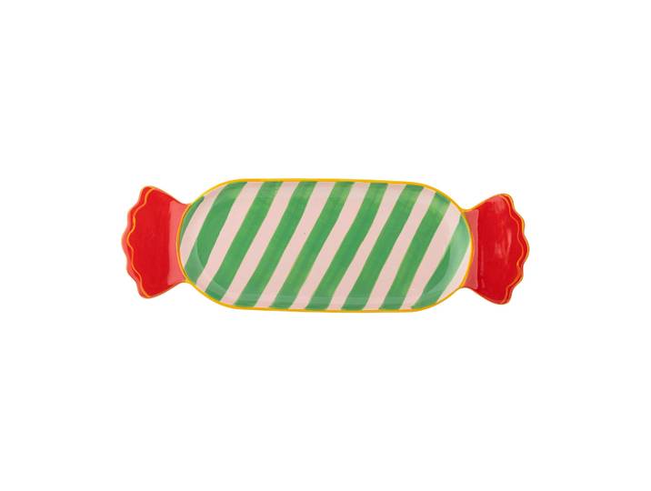 Bloomingville Plat de service Caramella 10,5x28 cm Vert