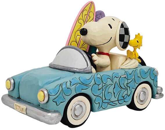 Peanuts by Jim Shore Snoopy Surfboard Car Figurine