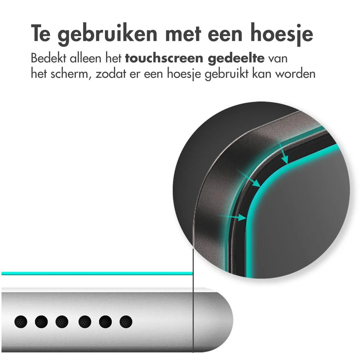Accezz Gehard Glas Screenprotector voor Xiaomi Redmi 12, Transparant