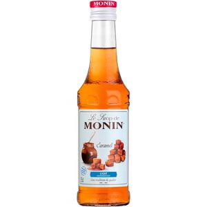 Monin Sirup Caramel Light, ohne Zucker, Kaffeesirup, 250 ml