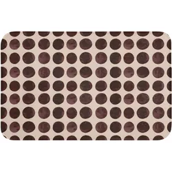 WC-VORLEGER Polka dots - Muster - Braun Toilettenteppich 80x50 cm