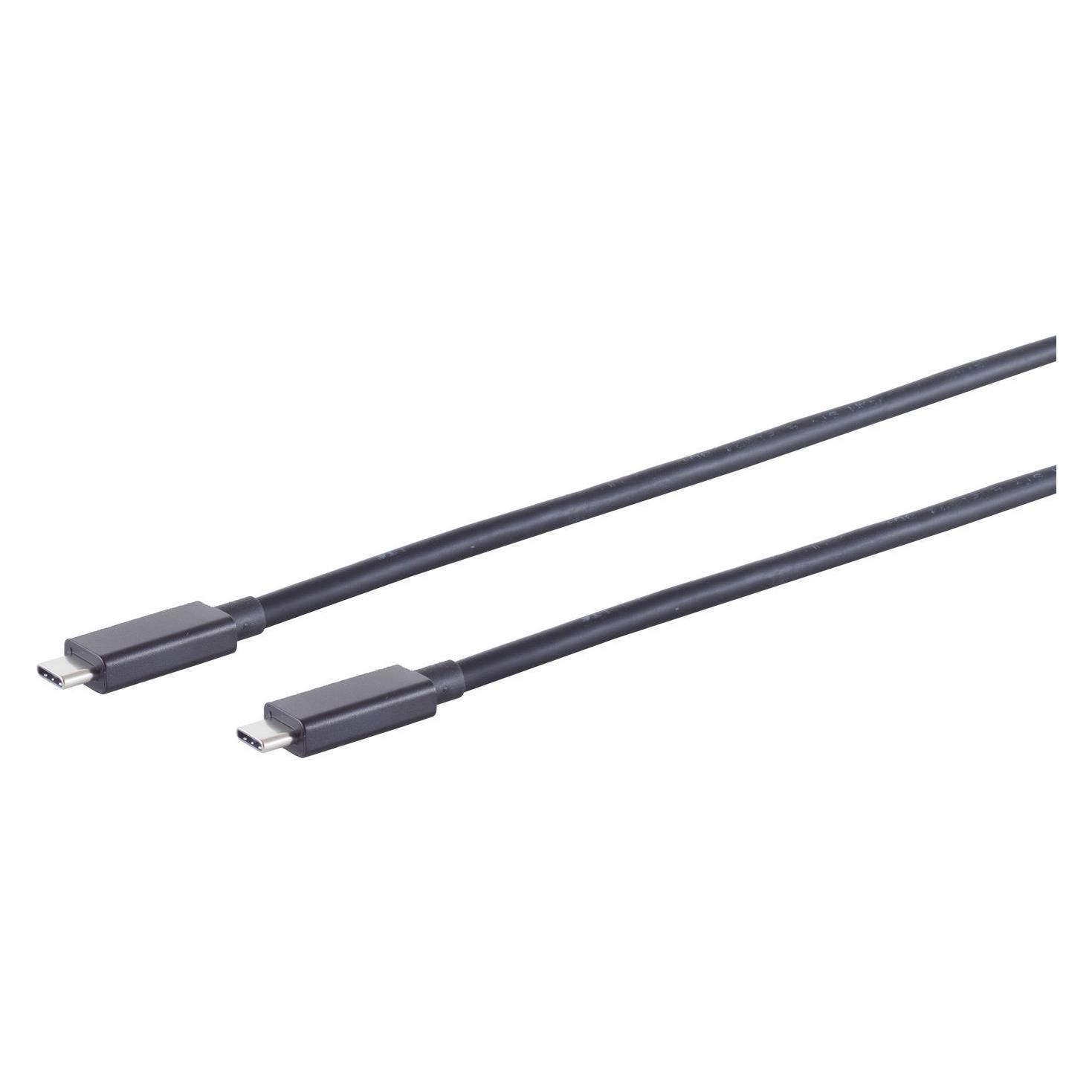 Shiverpeaks S/CONN maximum connectivity USB-C Verbindungskabel--USB Kabel Typ-C Stecker auf Typ C Stecker, 4.0 G (0.25 m, USB 4, 100 W) (13-65005)